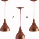 Ver imagem 1 de Kit 3 Pendente Milão Pequena Cobre Sala Cozinha Churrasqueir