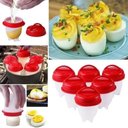Ver imagem 5 de 6 Forma de Silicone Cozinhar Ovos Fácil e Rápido Formas Egg.
