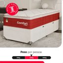Ver imagem 5 de Cama Box Baú Solteiro + Colchão Comfort Class Pillow Top Vinho/suede Branco