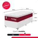 Ver imagem 4 de Cama Box Baú Solteiro + Colchão Comfort Class Pillow Top Vinho/suede Branco