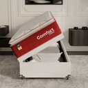 Ver imagem 6 de Cama Box Baú Solteiro + Colchão Comfort Class Pillow Top Vinho/suede Branco