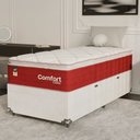 Ver imagem 7 de Cama Box Baú Solteiro + Colchão Comfort Class Pillow Top Vinho/suede Branco