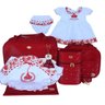 Kit Bolsa Bebê New Com Saída Maternidade Menino Menina - vinho com branco - 1