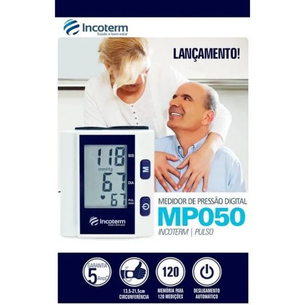 Aparelho medidor digital de pressão para pulso - Incoterm - MP 050 - 3