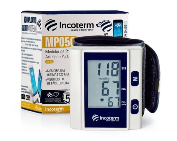 Aparelho medidor digital de pressão para pulso - Incoterm - MP 050 - 1