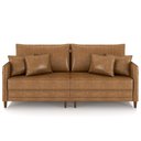 Ver imagem 3 de Sofá 3 Lugares Sala de Estar Living 212cm Asbury K01 Couríssimo Camel - Lyam Decor