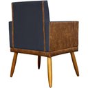 Ver imagem 4 de Kit 3 Poltronas Decorativas Lis Corino e Pé Palito - Preto Suede Corino