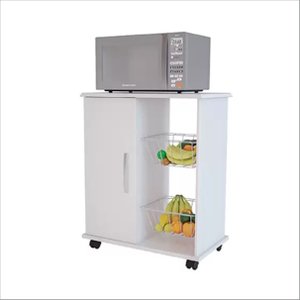 Fruteira Armário Iana C/ 1 Portas e 2 Cestos Branco