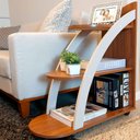 Ver imagem 1 de Mesa de Canto Andes Cedro/Off White - Artely Móveis