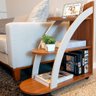 Mesa de Canto Andes Cedro/Off White - Artely Móveis - 1