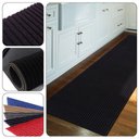 Ver imagem 1 de Tapete Passadeira Poliester, Listrado Antiderrapante 1x2mt Desenho do Tecido: Listrado; Cor:preto