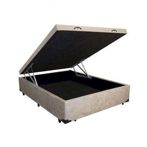Cama Box Baú Viúva 128 - Suede Bege