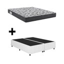 Ver imagem 1 de Cama Base Box Casal Bipartido Branco Colchão Iso 100 D33 - Ortobom