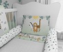 Ver imagem 3 de Kit Berço Enxoval de Bebê Safári Floresta Verde