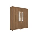 Ver imagem 2 de Guarda Roupa Casal 6 Portas (2 C/ Espelho) e 2 Gavetas C/ Pés Toledo Jatobá - Santos Andirá
