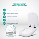 Ver imagem 4 de Assento Sanitário Poliéster Soft Close Axis Ébano Fosco (preto Fosco) para Vaso Deca