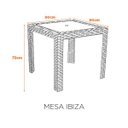 Ver imagem 2 de Mesa Area Externa Texturizada com Proteção UV 80cm Ibiza Fratini