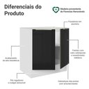 Ver imagem 3 de Balcão de Cozinha 70 Cm 2 Portas (sem Tampo) Branco/preto Lux Madesa Branco/preto