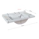 Ver imagem 4 de Gabinete Banheiro Lirio com 1 Porta Espelheira e Cuba Preto Fosco/ripa 3d