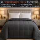 Ver imagem 2 de Kit Quarto Elegante King Size Lilly Grosso Luxuoso Pluma:Cinza
