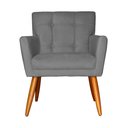 Ver imagem 1 de Poltrona Decorativa Onix Suede Rosa - DS Estofados - Cinza