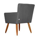 Ver imagem 3 de Poltrona Decorativa Onix Suede Rosa - DS Estofados - Cinza