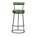 Ver imagem 7 de Comjumto 2 Banquetas Alta com Encosto para Cozinha Miami Verde/Preto