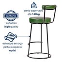 Ver mais imagens de Comjumto 2 Banquetas Alta com Encosto para Cozinha Miami