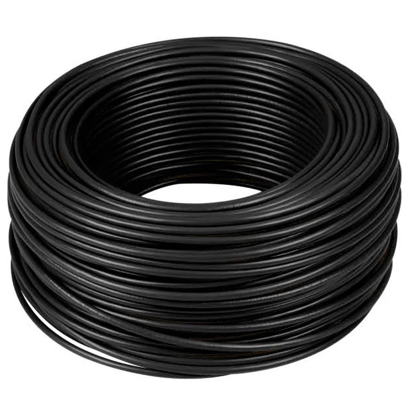 Fios Elétricos Antichamas Flexível 4 Mm 100 Metros Preto - 1