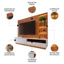 Ver imagem 4 de Estante Painel Tv 82 Polegadas 240cm com Led Hawai Freijó Off White C05 - Mpozenato