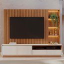 Ver mais imagens de Estante Painel Tv 82 Polegadas 240cm com Led Hawai Freijó Off White C05 - Mpozenato