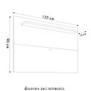 Ver imagem 6 de Painel para Tv Suspenso 50 Polegadas 135cm Saira C14 Cedro - Mpozenato