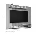 Ver imagem 2 de Painel Quarto P/ Tv até 50 Pol Floripa C/ Prateleiras Ripado 161x135cm Nature/off White - Permó