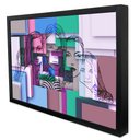 Ver imagem 2 de Quadro Decorativo Caixa Mulheres Artístico Tacolado Moldura Caixa Alta 4,5cm Madeira com Vidro 30 X