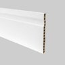 Rodapé em PVC Wood Com Friso 15,0 cm x 1,2 cm x 2,10 m Acabamento Branco - 1