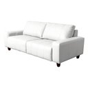 Ver imagem 1 de Sofá Decorativo Sala de Estar Asgand 4 Lugares 240cm Bipartido Couro Branco - Mozzelar