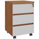 Ver imagem 1 de Gaveteiro para Escritório com Rodízios 03 Gavetas Unik A02 Freijó Branco - Lyam Decor