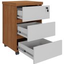 Ver imagem 6 de Gaveteiro para Escritório com Rodízios 03 Gavetas Unik A02 Freijó Branco - Lyam Decor
