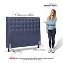Ver imagem 5 de Cabeceira Cama Box Casal King Size Ciara 195cm Botonê com Frame Linho Azul - Abmaza
