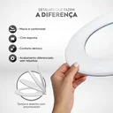 Ver imagem 4 de Assento Sanitário Almofadado Soft Close Aspen Preto para vaso Deca