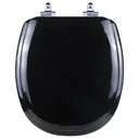 Ver imagem 1 de Assento Sanitário Almofadado Soft Close Aspen Preto para vaso Deca