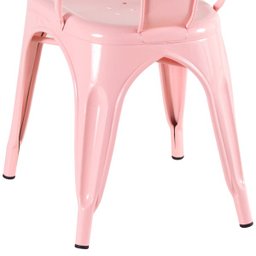 Cadeira Iron Tolix - Industrial - Aço - Vintage - Rosa Antigo - 5