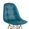 Cadeira Estofada Eames Botonê - Eiffel - Turquesa - Madeira Clara - 4