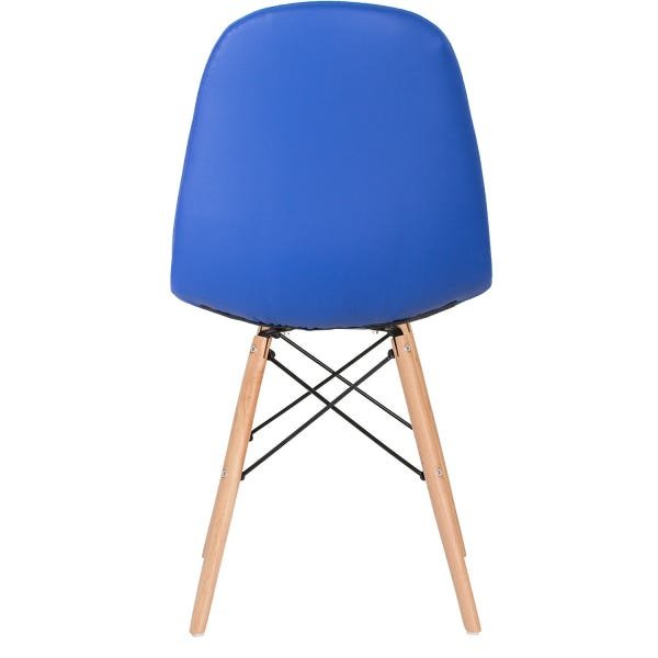 Cadeira Estofada Eames Botonê - Eiffel - Azul - Madeira Clara - 3
