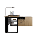 Ver imagem 3 de Mesa Diretor Dinamica com Armario Pedestal Pé Quadro Macadamia/preto