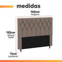Ver imagem 3 de Cabeceira Estofada para Cama Box Casal Bélgica de 1,40m