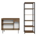 Ver imagem 6 de Kit Cozinha Balcão Gabinete 3 Portas 1 gaveta e Armário Cozinha Despensa 5 Prateleiras Rustic