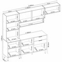 Ver imagem 2 de Armário Cozinha Compacta com Balcão 8 Portas 2 Gavetas Alba Cinamon Touch Nude Prime Tx Demóbile