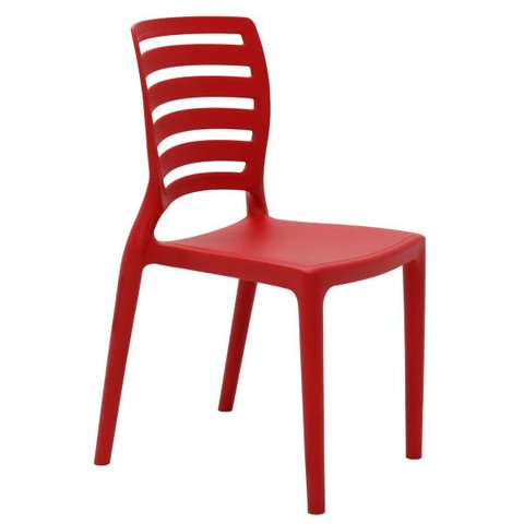 Cadeira Infantil Tramontina Sofia Vermelha em Polipropileno e Fibra de Vidro