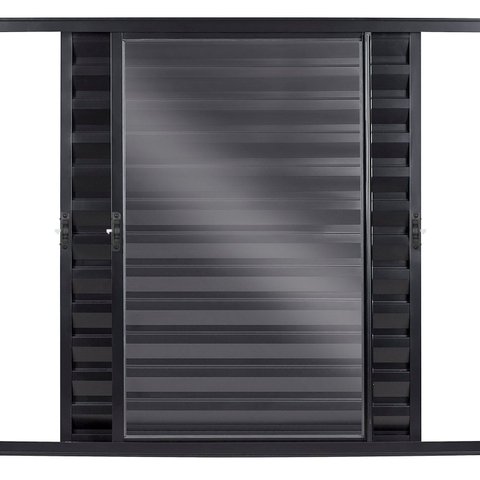 Janela Veneziana 3 Folhas Móveis sem Grade Vidro Liso 100x150cm Ecosul Esquadrisul Branco